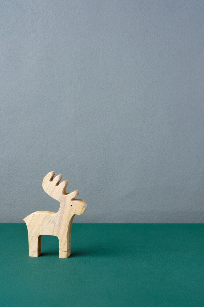 Hand-Carved Woodland Deer