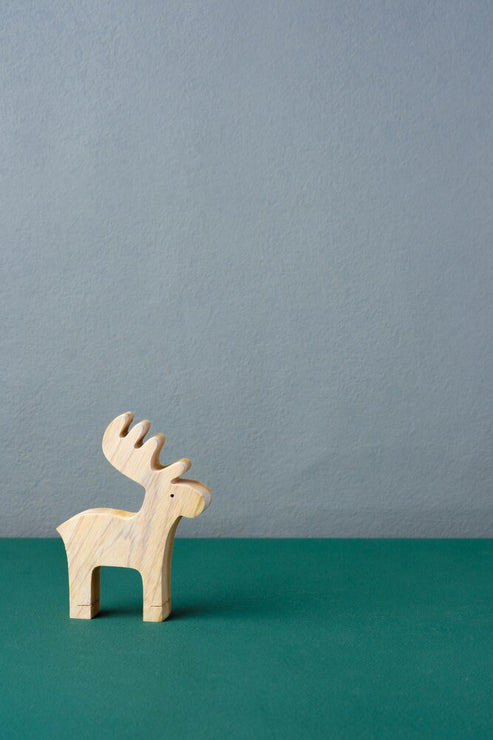 Hand-Carved Woodland Deer